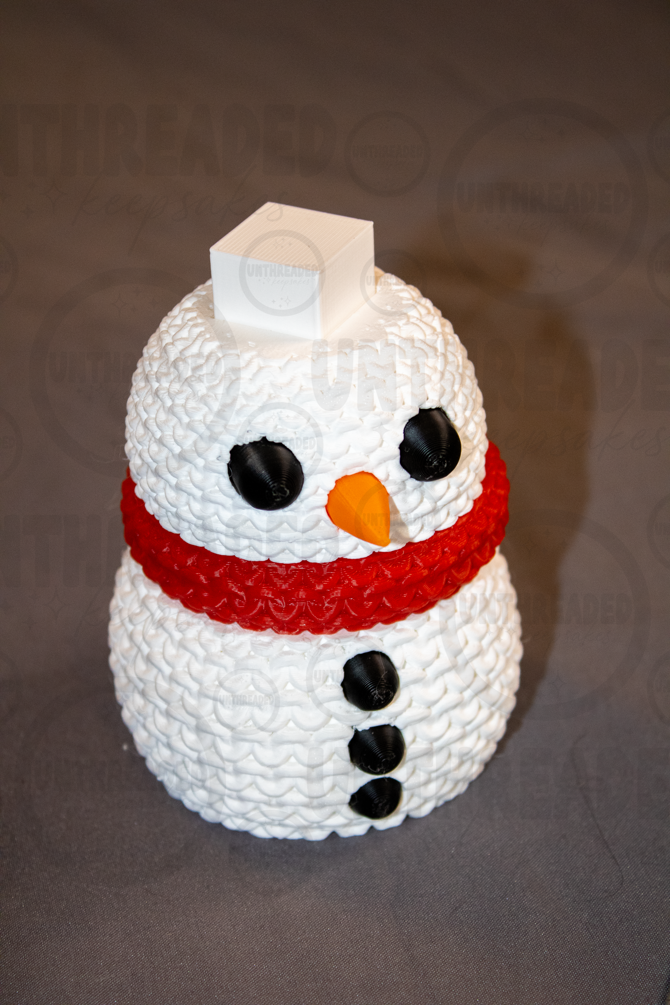 3D Printed Snowman Figurine – 4.5" Christmas Decor | Winter Holiday Decoration | Handmade Snowman | Shelf Sitter | Gift