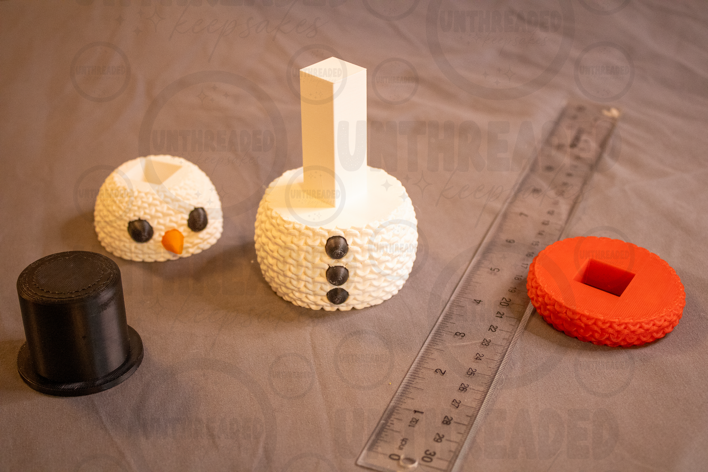 3D Printed Snowman Figurine – 4.5" Christmas Decor | Winter Holiday Decoration | Handmade Snowman | Shelf Sitter | Gift