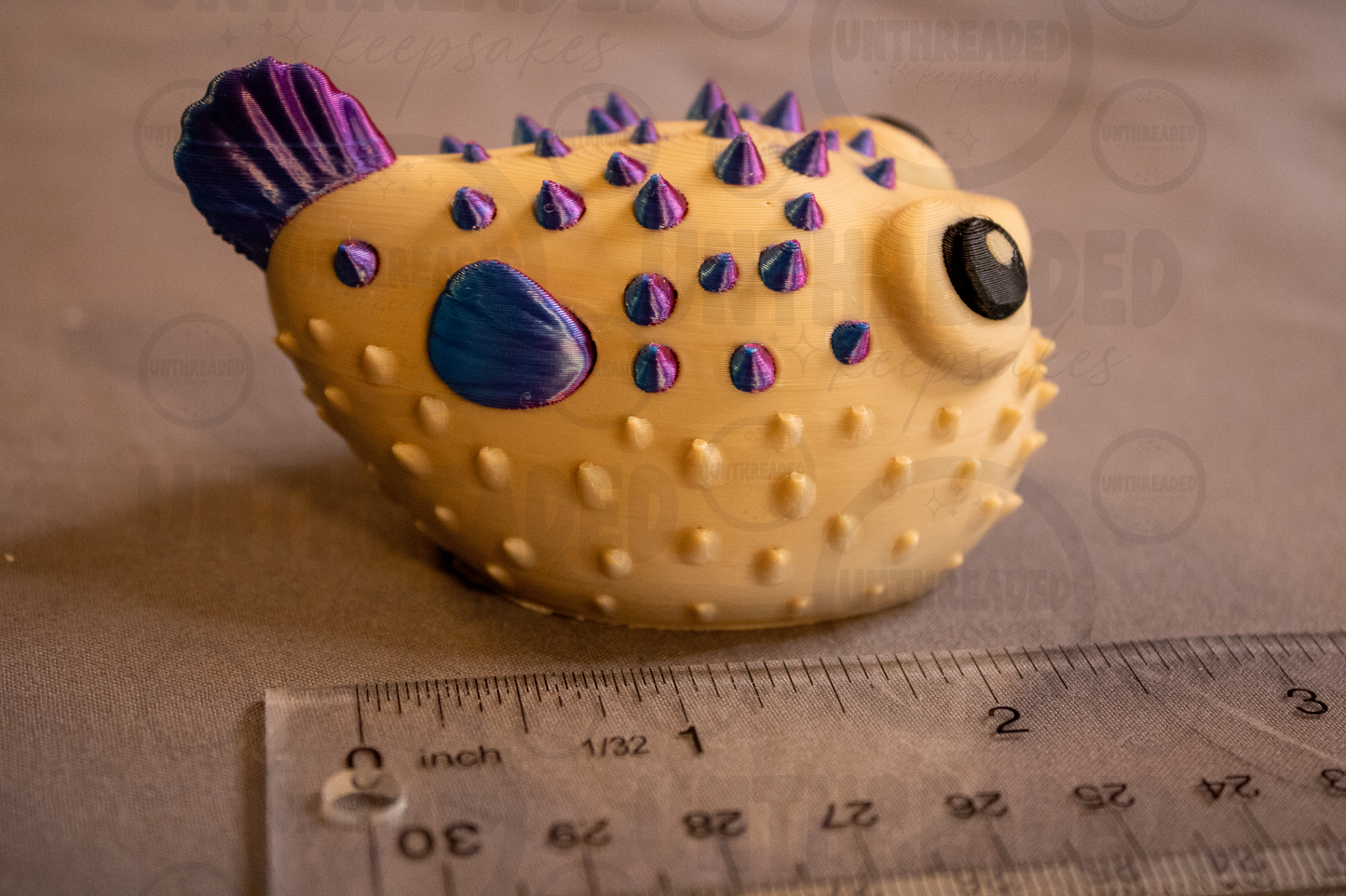 Cute Puffer Fish Figurine – 3D Printed Kawaii Sea Creature | Ocean Animal Desk Decor | Handmade Collectible | Gift for Marine Life Lovers