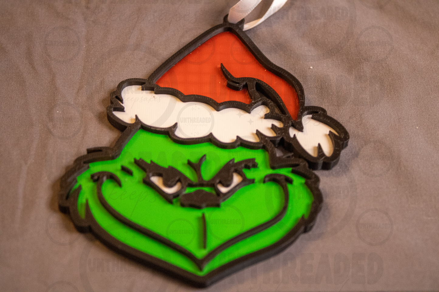 Grinch Christmas Ornament – 3D Printed Holiday Ornament | Funny Christmas Tree Decoration | Green Holiday Decor | Handmade Ornament