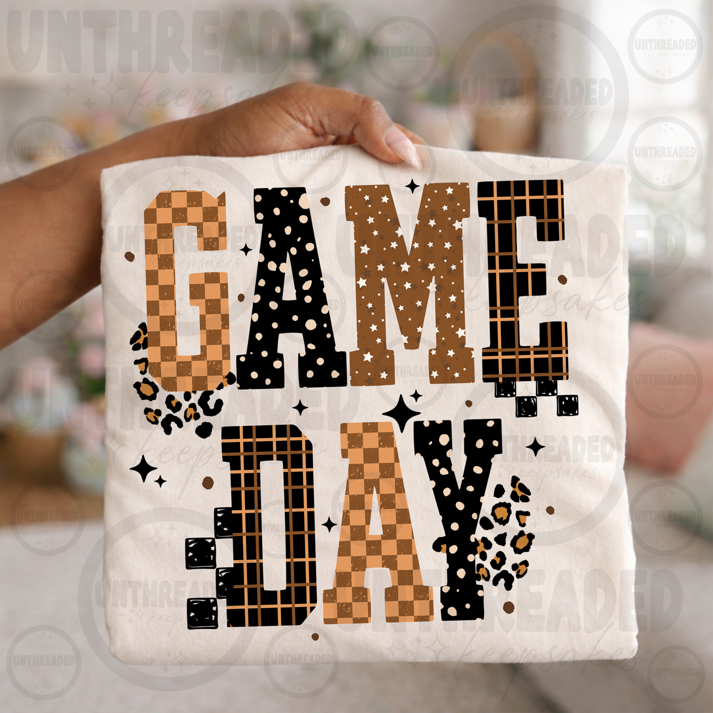 Game Day Mixed-Pattern Graphic Tee