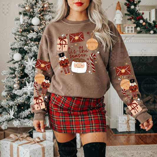 Brown holiday crewneck mockup