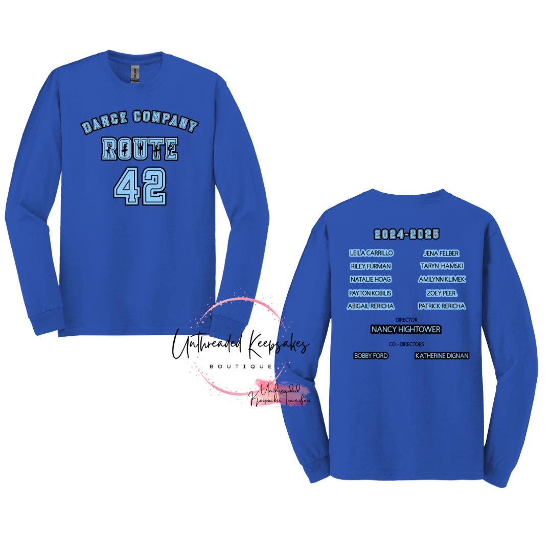 Route 42 Dance Company Long Sleeve Performance Shirt