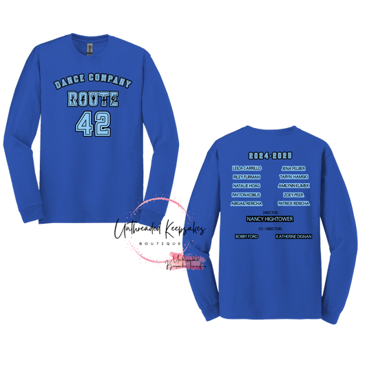 Route 42 Dance Company Long Sleeve Cotton Blend Shirt