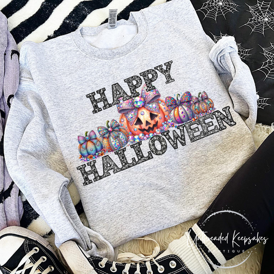 Happy Halloween Pumpkin Fall Cute Graphic Crewneck