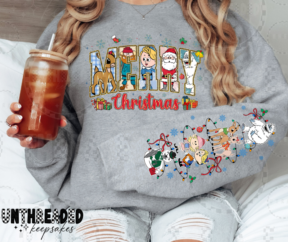 Merry Christmas Crewneck – Rudolph & Friends Holiday Sweatshirt 🎄