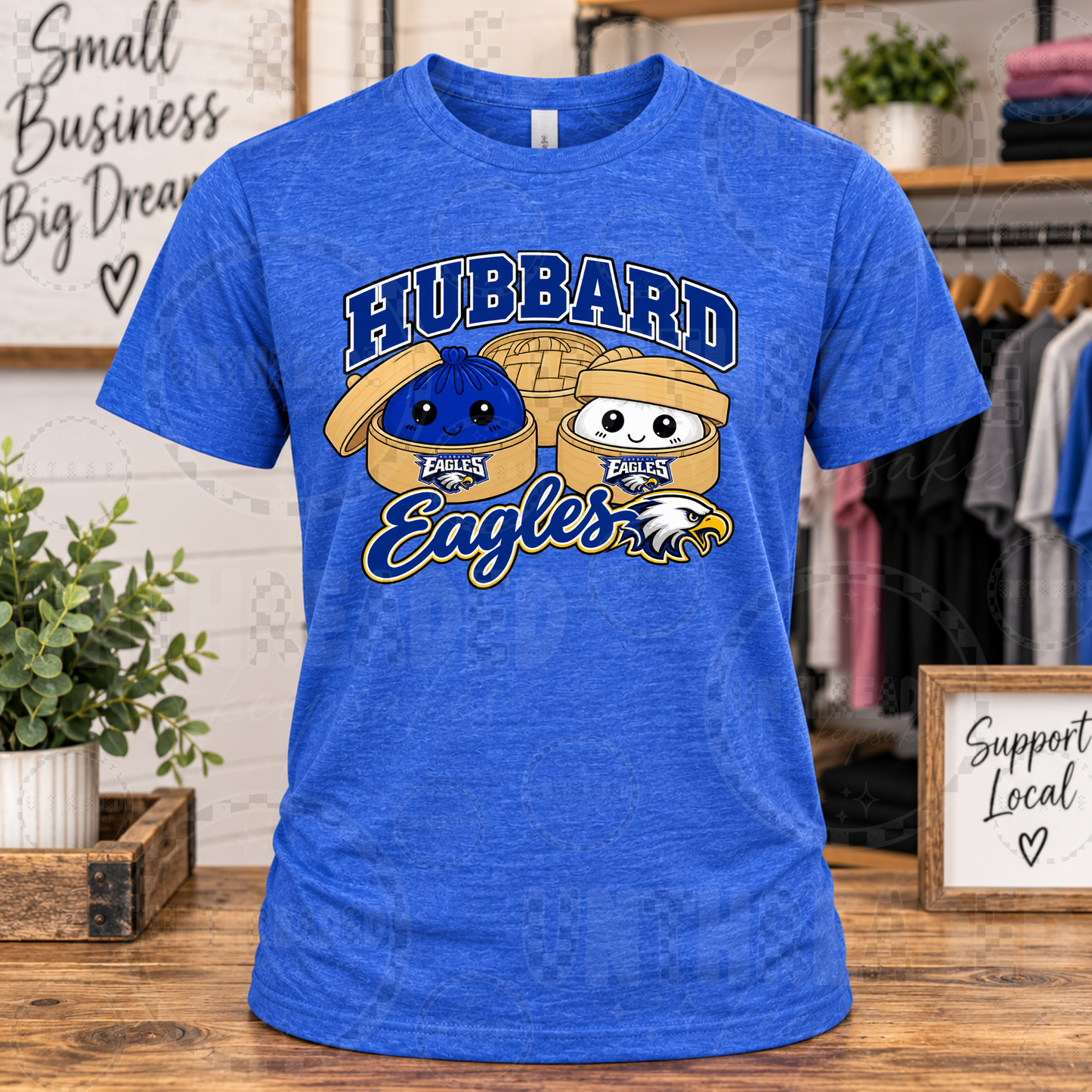 Hubbard Eagles Dumpling Spirit Shirt | Hubbard School Spirit Tee 🦅💙💛
