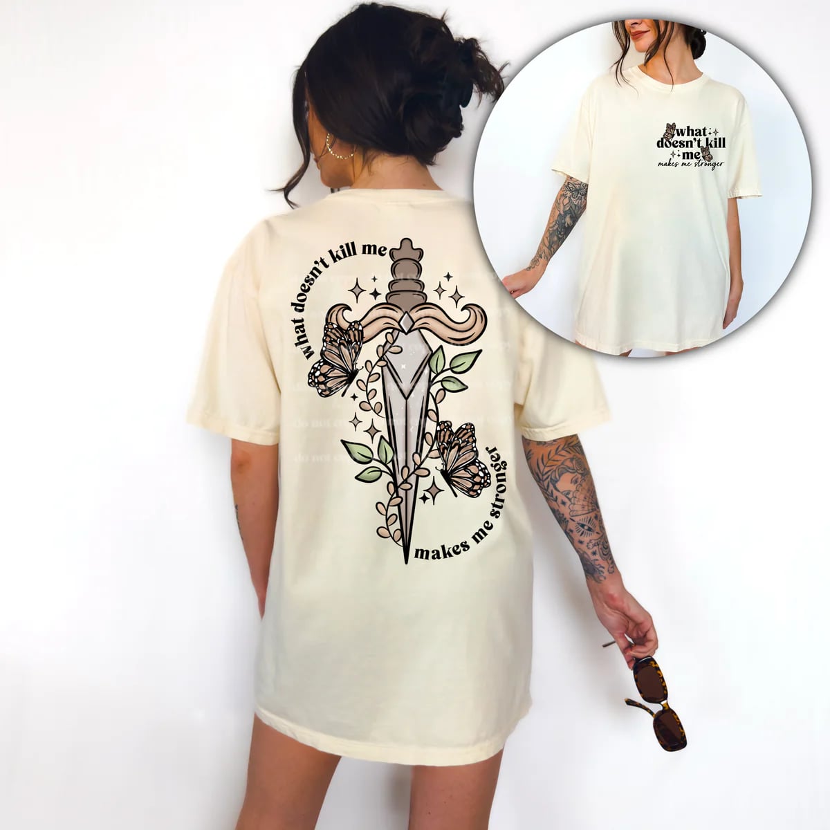 What Doesnt Kill Me Makes Me Stronger Womens Graphic T-shirt