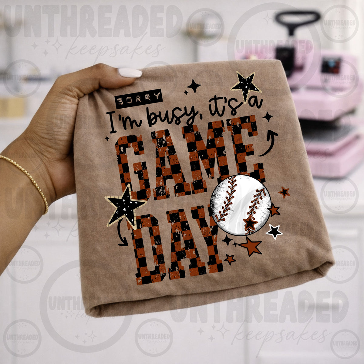 Sorry I'm Busy, It's a Baseball Game Day Graphic T-Shirt mockup