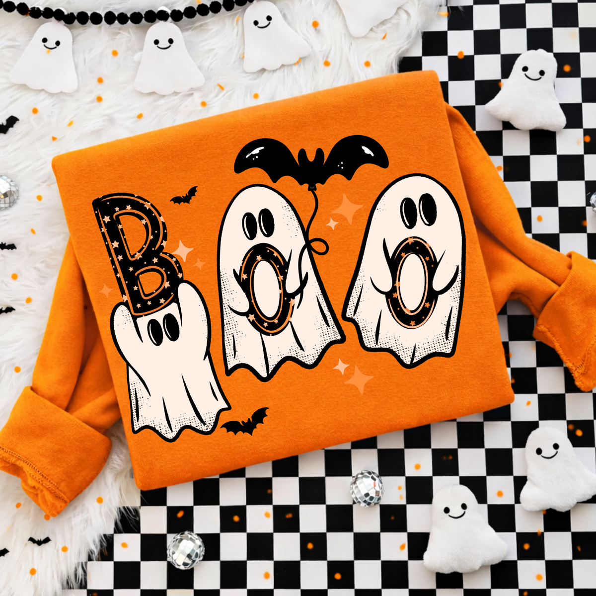 BOO ghosts Halloween crewneck sweatshirt