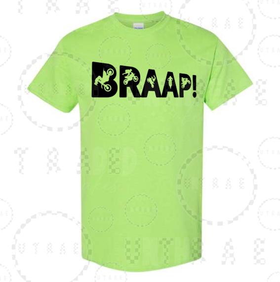 BRAAP dirt bike graphic T-shirt - size Small