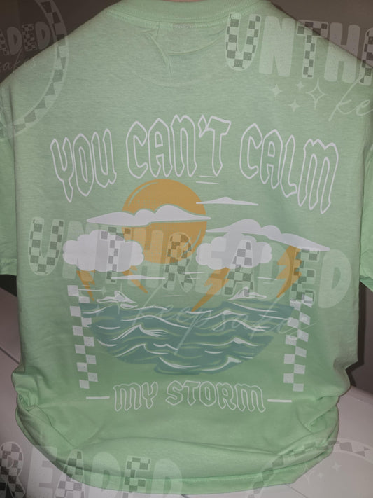 You Can’t Calm My Storm Tee – Medium Mint Green Graphic T-Shirt | Strong Women’s Empowerment Shirt