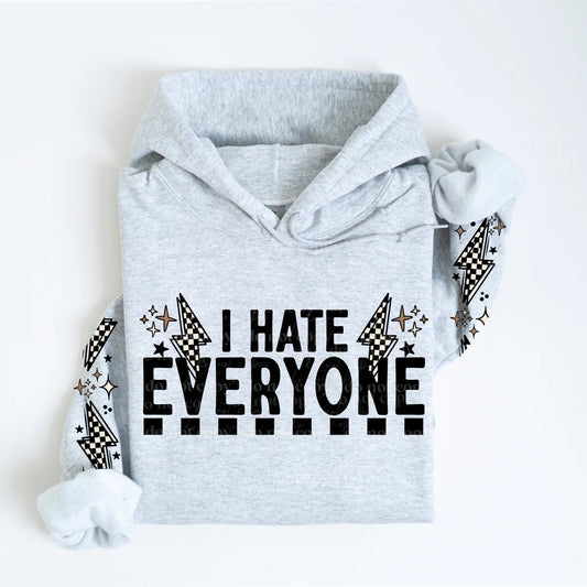 I Hate Everyone Cute Womens Graphic Hoodie