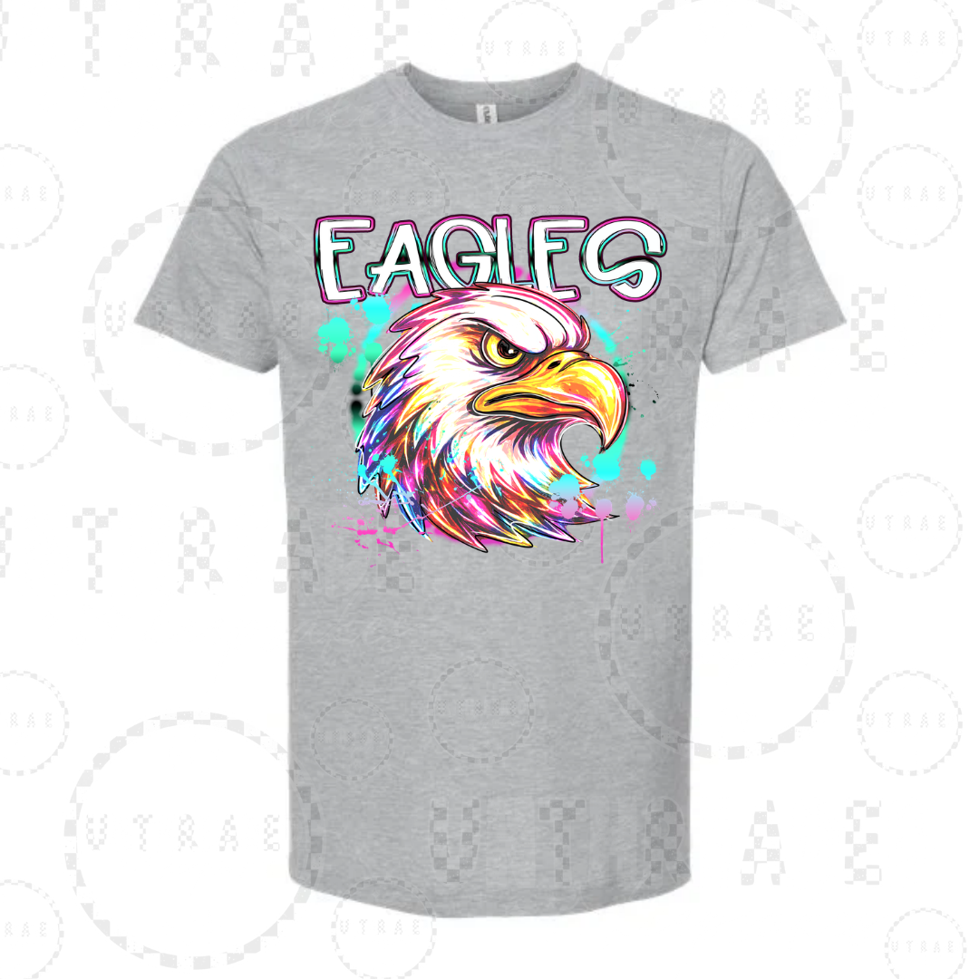 Colorful Eagles graphic T-shirt mockup