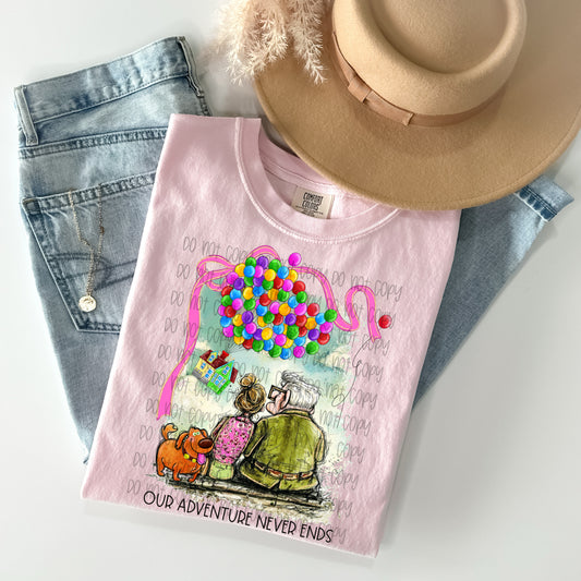 🎈 Our Adventure Never Ends Cozy Storybook Tee ✨