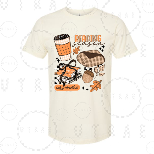 Reading Season Cozy Weather graphic T-shirt - size Small