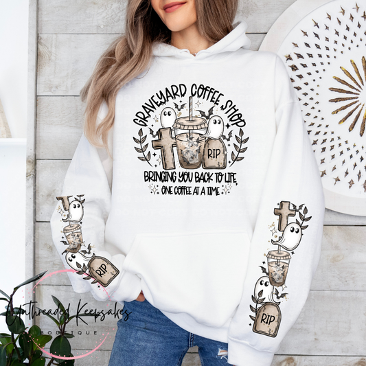 Graveyard Coffee Shop Back To Life Cute Graphic Hoodie