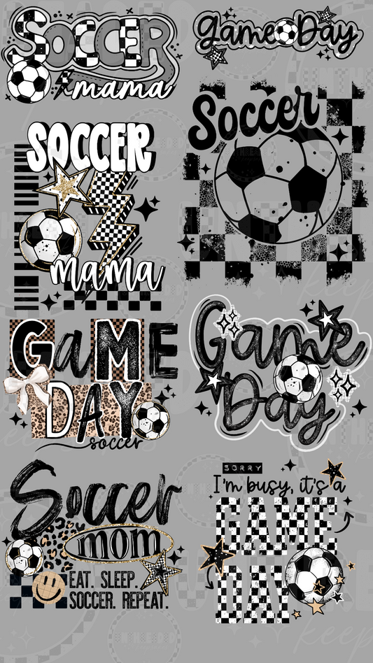 Soccer game day 22 by 40 inch premade DTF gang sheet