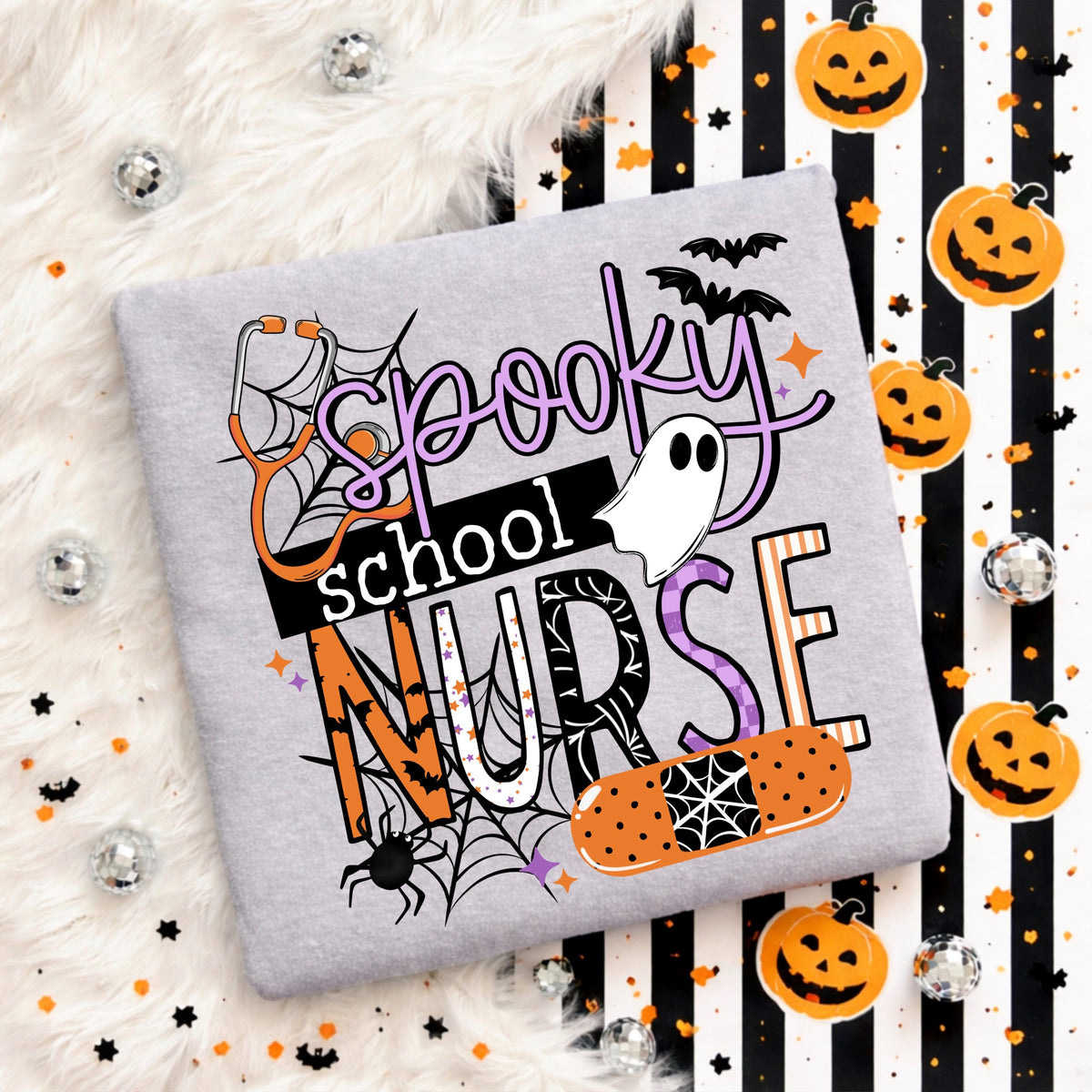 Spooky School Nurse Halloween shirt and crewneck design
