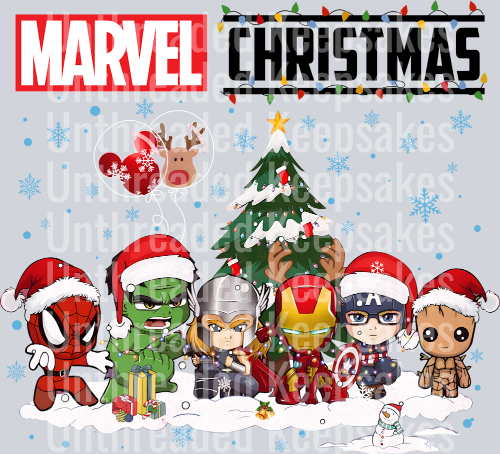 MarvelXmas Dark DTF Transfer