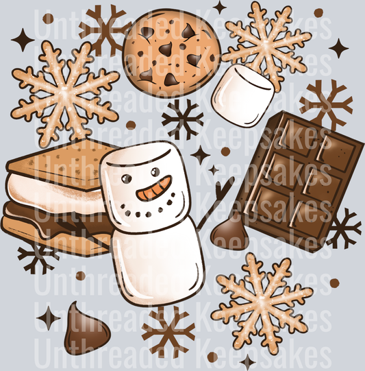 Snowman_S'mores_Collage 1DTF Transfer
