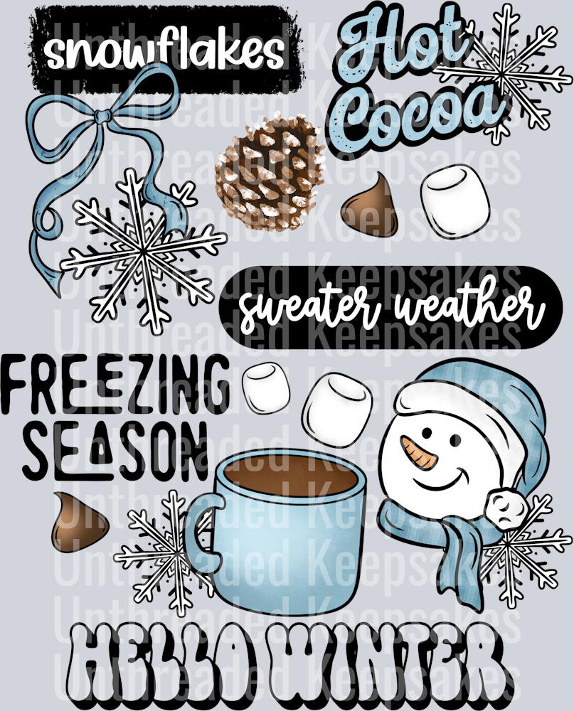 Winter collageDTF Transfer