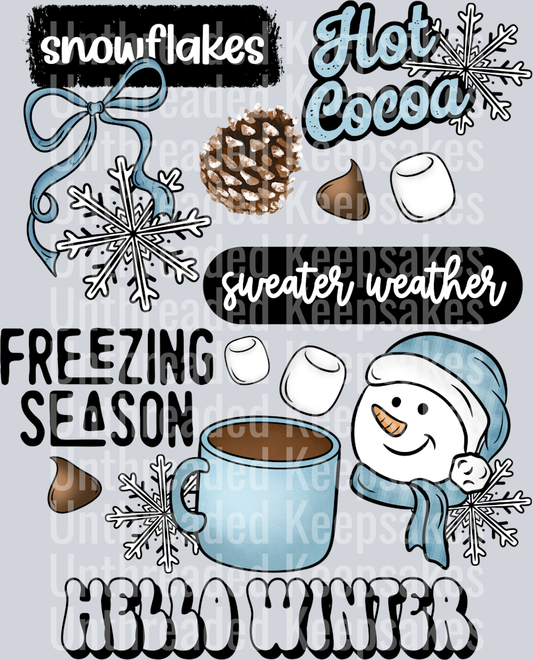 Winter collageDTF Transfer