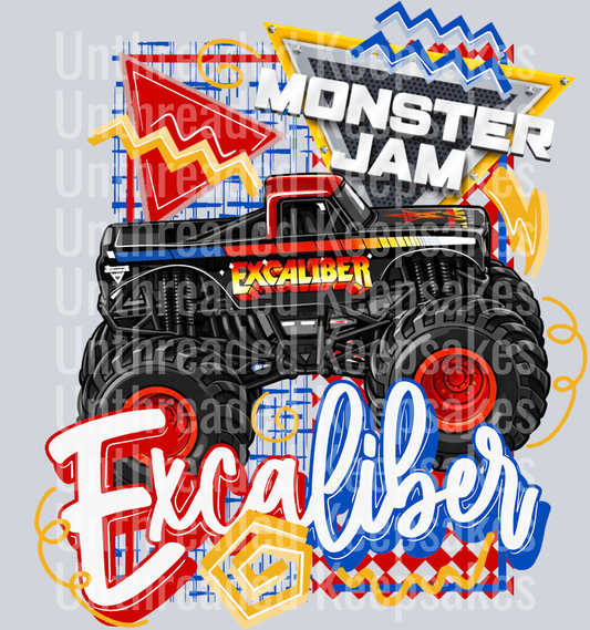 Retro Excaliber  DTF Transfer