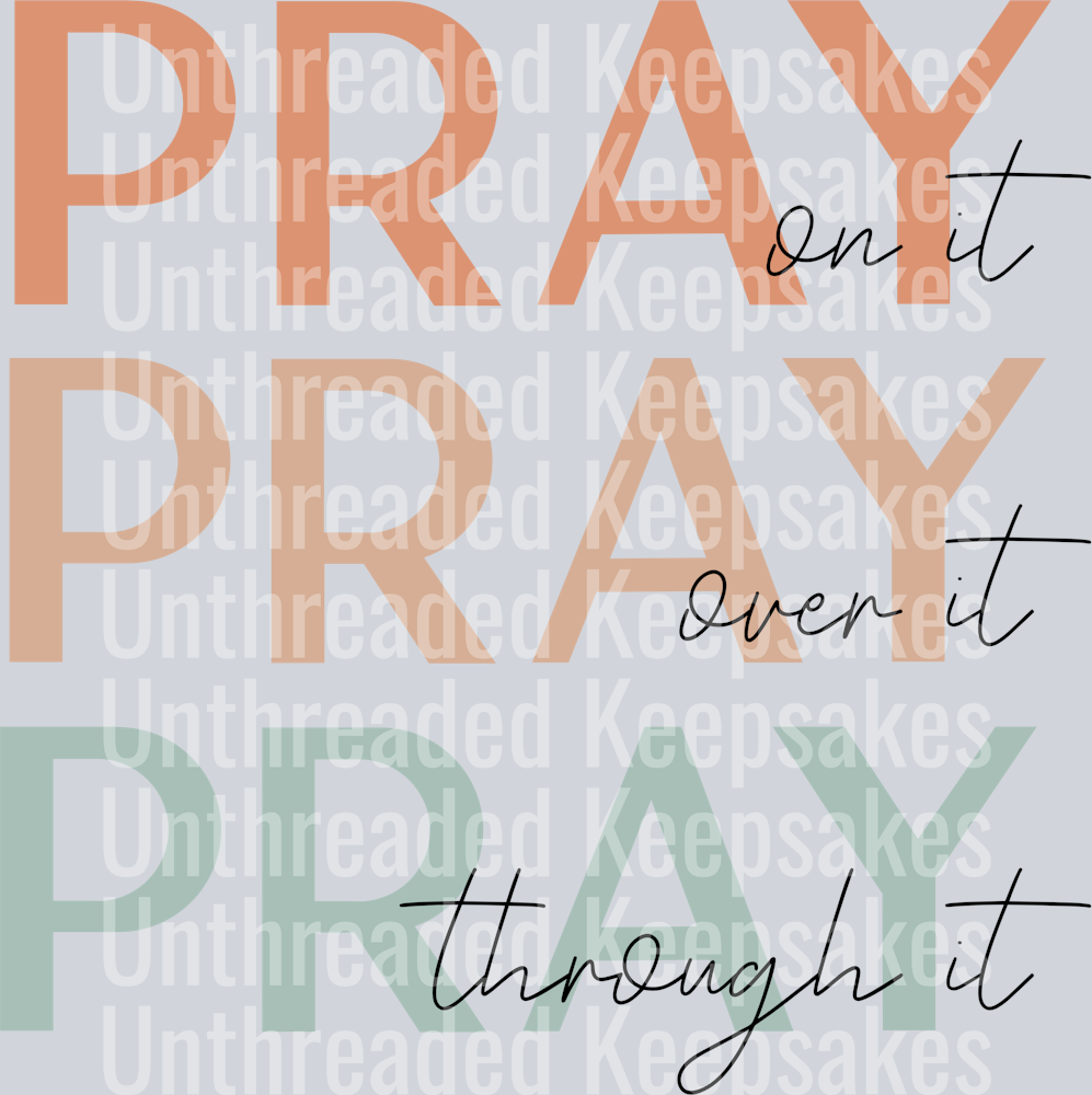 Pray pray pray boho DTF Transfer