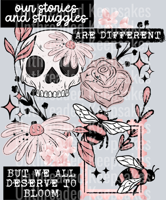 Stories & Struggles SkellieDTF Transfer