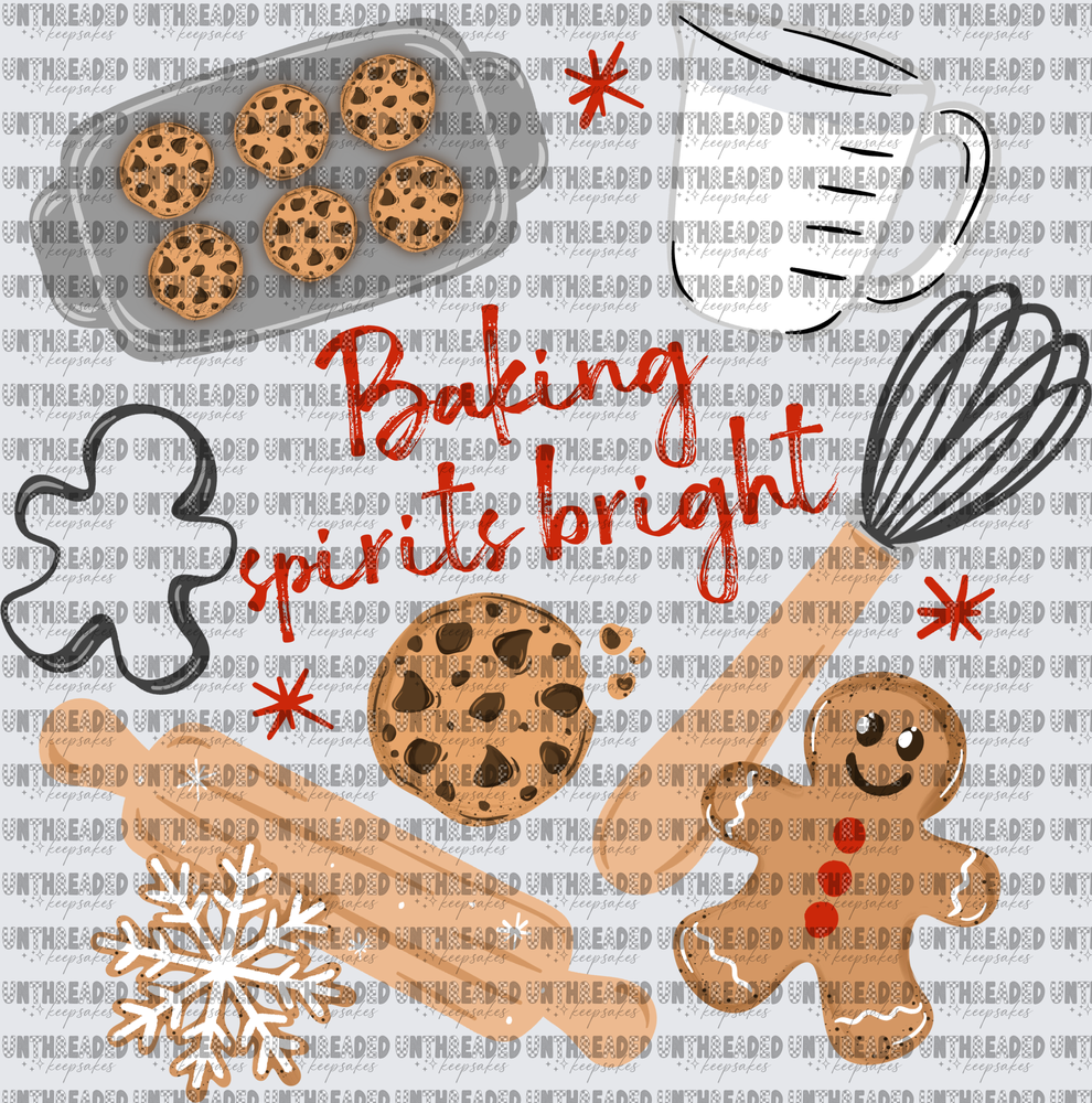 Baking Spirits Bright Christmas Holiday Baking Collage