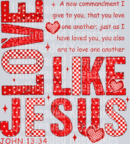 Jesus Red  DTF Transfer
