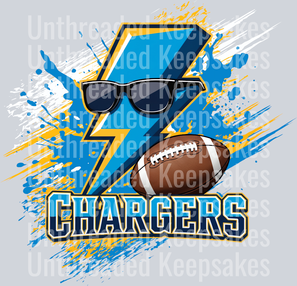 Chargers DTF Transfer