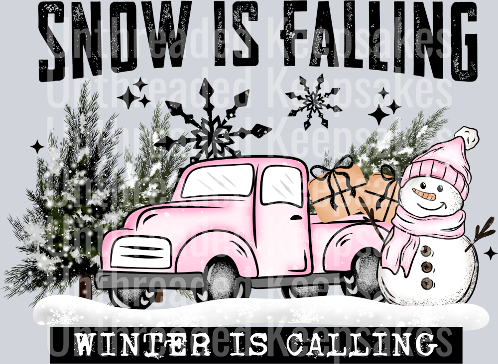 snow is falling DTF Transfer