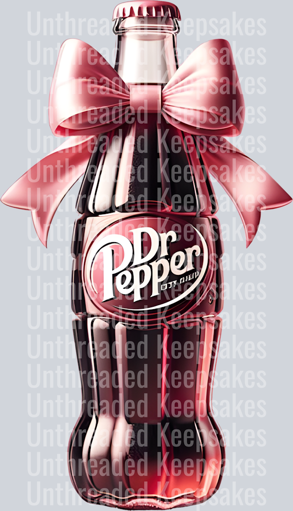 Pink Bow Coquette Dr. Pepper DTF Transfer