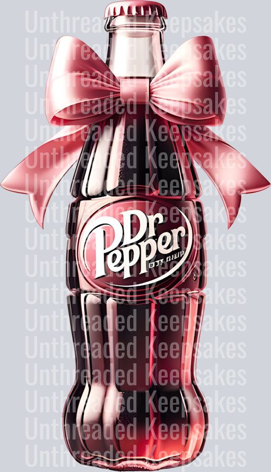 Pink Bow Coquette Dr. Pepper DTF Transfer
