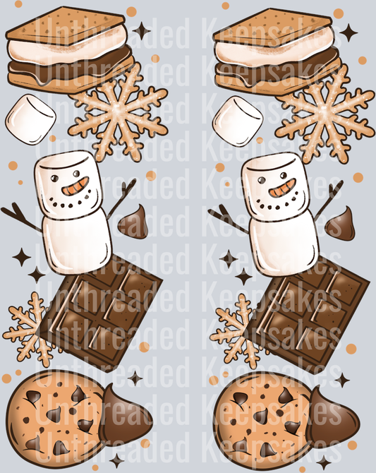 Snowman_S'mores_CollageDTF Transfer