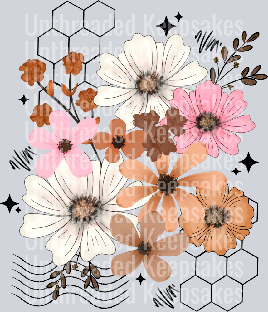 Floral_CollageDTF Transfer