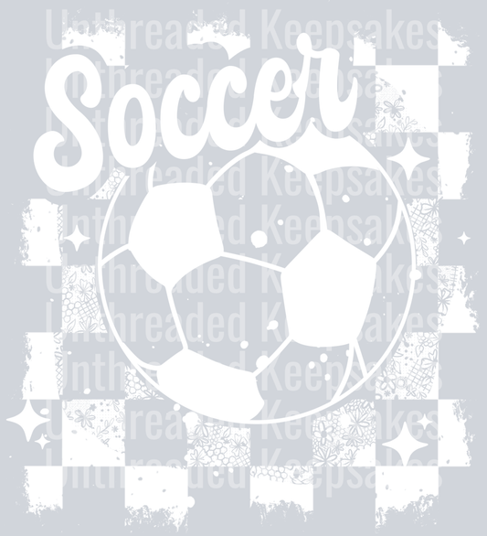 Soccer_Distressed_Single_Color_WhiteDTF Transfer