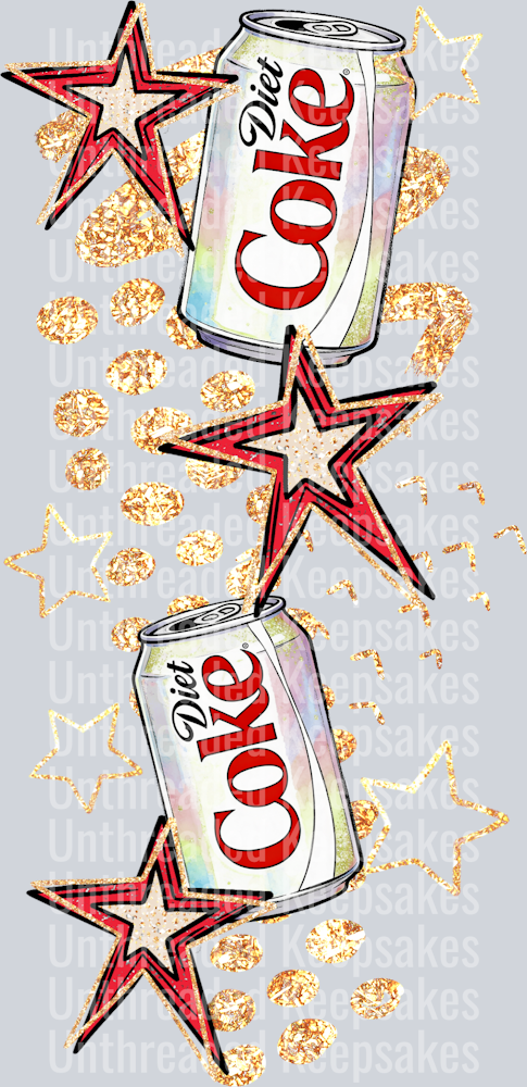 Caffeine Diet Coke Sleeves DTF Transfer