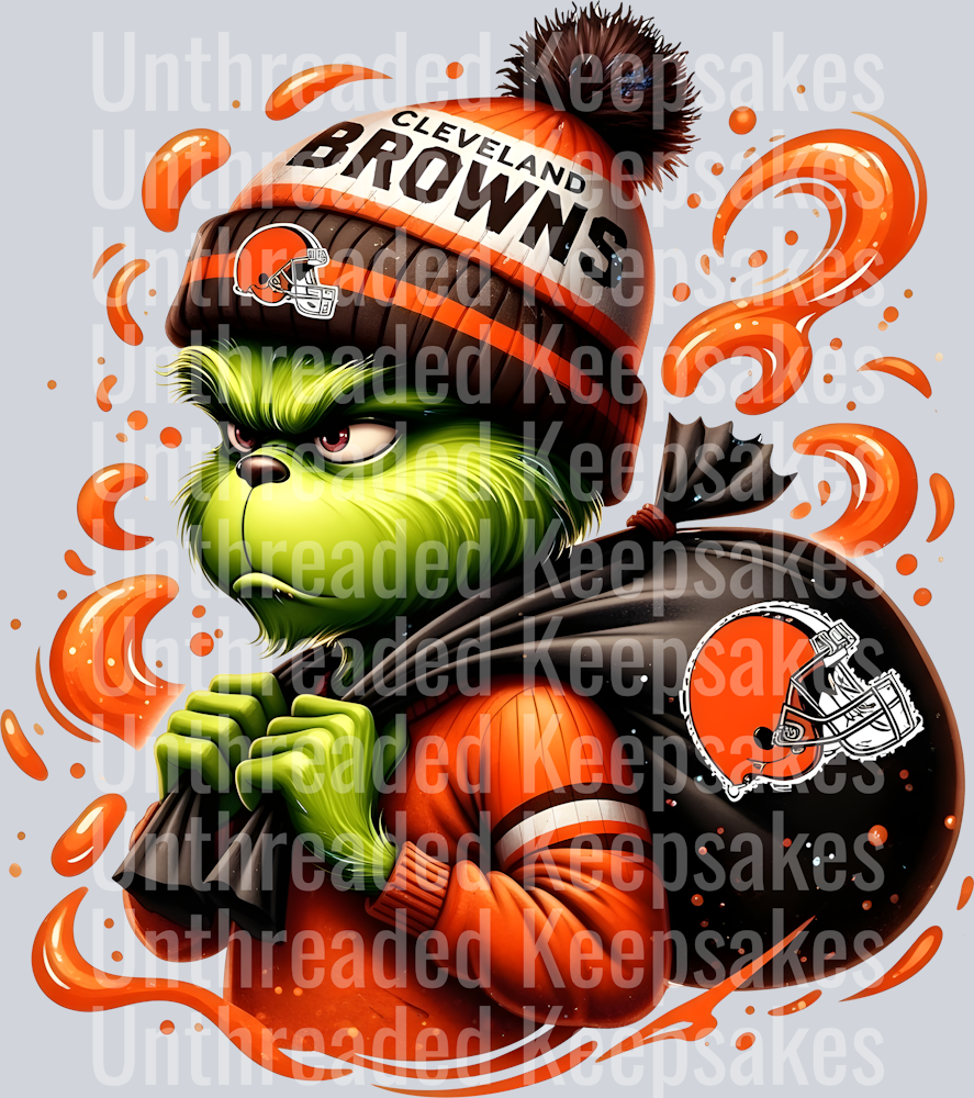 Grinch Cleveland browns DTF Transfer