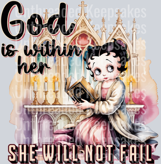 God Betty Boop DTF Transfer