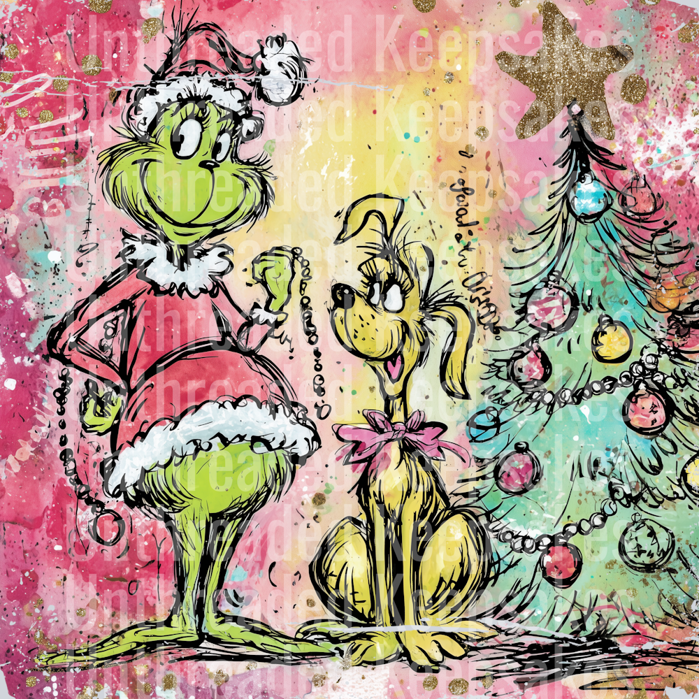 Grinch and Max DTF Transfer