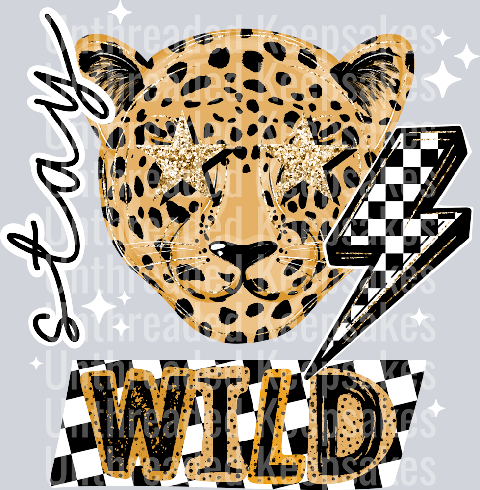 Stay_Wild_White_AccentsDTF Transfer