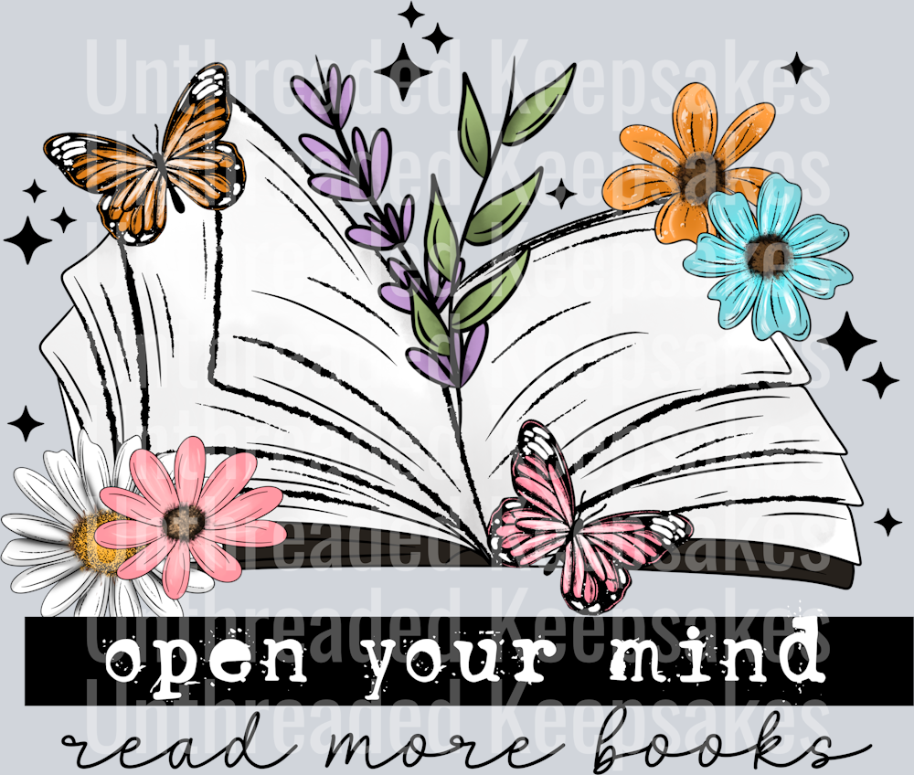 Open your mind booksDTF Transfer