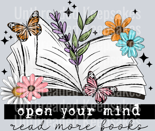 Open your mind booksDTF Transfer