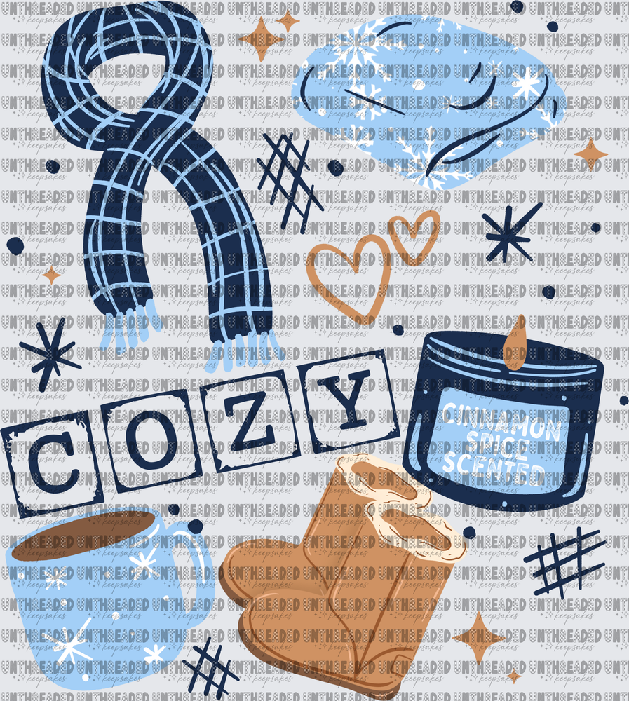 Cozy Winter Vibes Scarf Candle Boots Hot Cocoa Collage