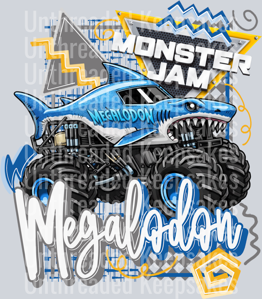 Retro Megalodon DTF Transfer