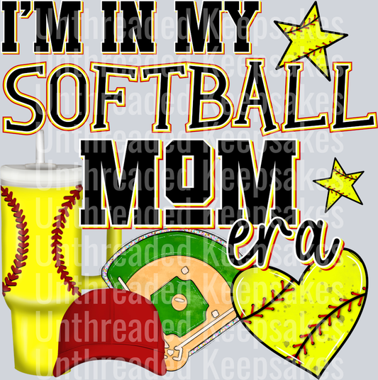 In My Softball Mom Era 🥎 DTF Transfer
