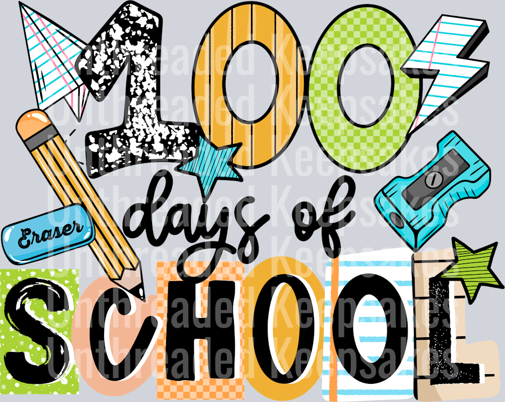 100_Days_Of_School_Boy 2 DTF Transfer